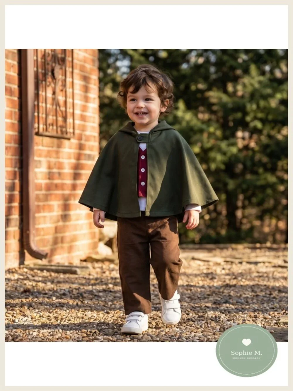 Toddler Boy Medieval Halloween Costume 4pc Set Hooded Cape